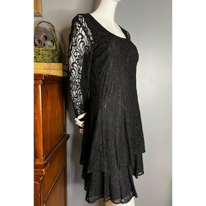 vintage 90s All That Jazz : black lace dress